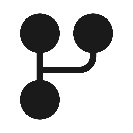 Branch fork 20 filled icon, filled style, from Fluent UI System Icons