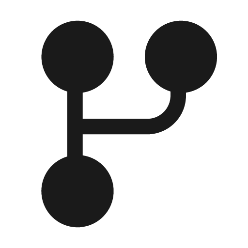 Branch fork 24 filled icon, filled style, from Fluent UI System Icons