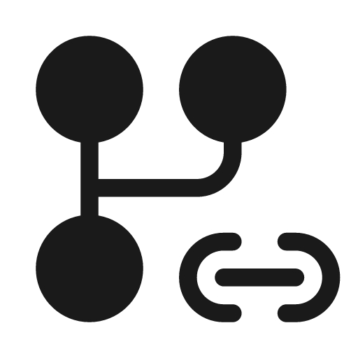 Branch fork link 20 filled icon, filled style, from Fluent UI System Icons