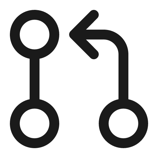 Branch request 16 regular icon, solid style, from Fluent UI System Icons