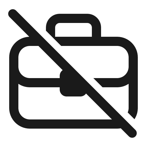 Briefcase off 32 regular icon, solid style, from Fluent UI System Icons