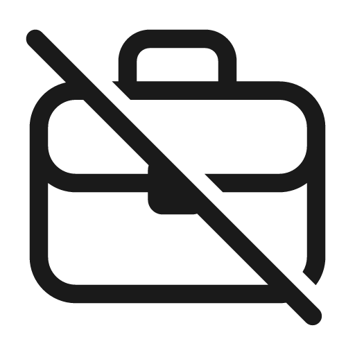 Briefcase off 48 regular icon, solid style, from Fluent UI System Icons