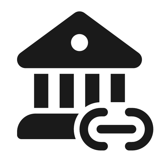 Building bank link 28 filled icon, filled style, from Fluent UI System Icons