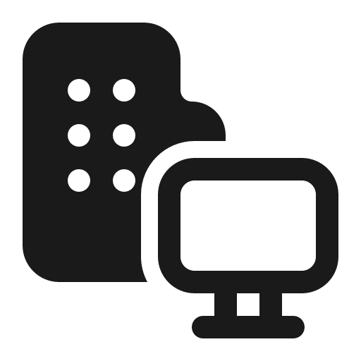 Building desktop 32 filled icon, filled style, from Fluent UI System Icons
