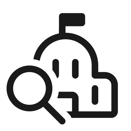 Building government search 20 regular icon, solid style, from Fluent UI System Icons