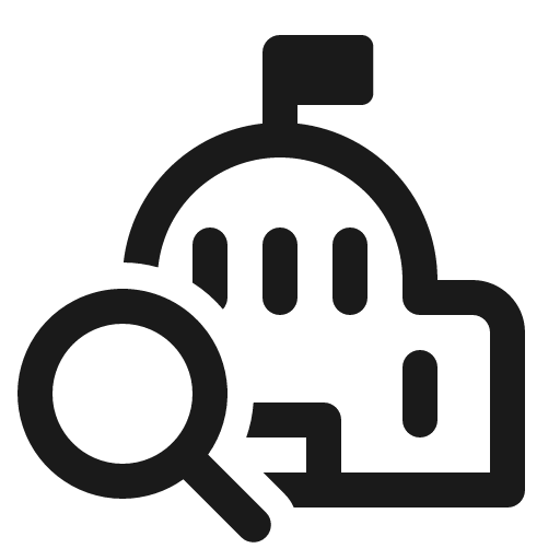 Building government search 32 regular icon, solid style, from Fluent UI System Icons