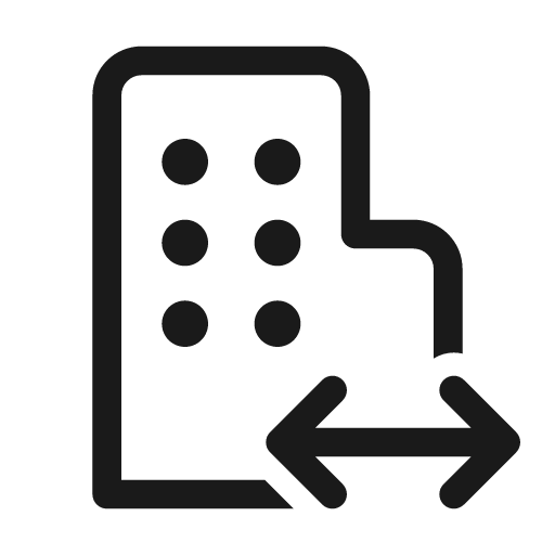 Building swap 48 regular icon, solid style, from Fluent UI System Icons