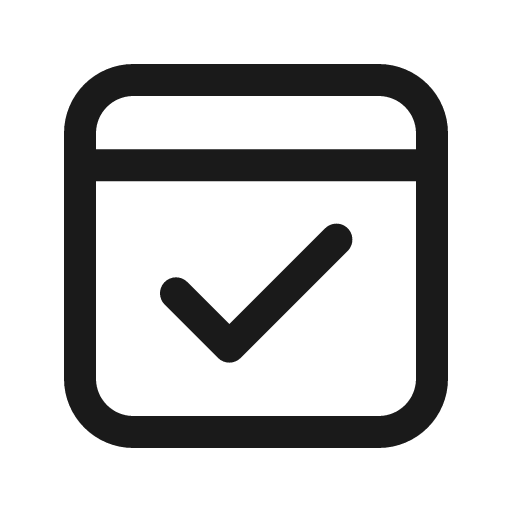 Calendar checkmark center 24 regular icon, solid style, from Fluent UI System Icons