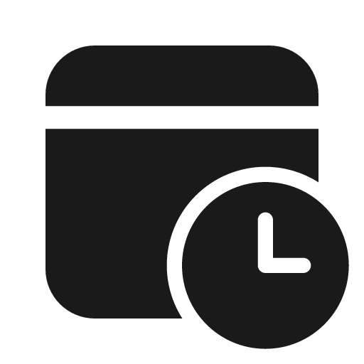 Calendar clock 24 filled icon, filled style, from Fluent UI System Icons