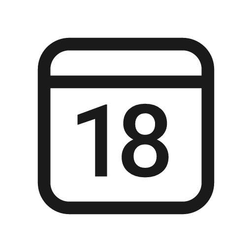 Calendar date 20 regular icon, solid style, from Fluent UI System Icons
