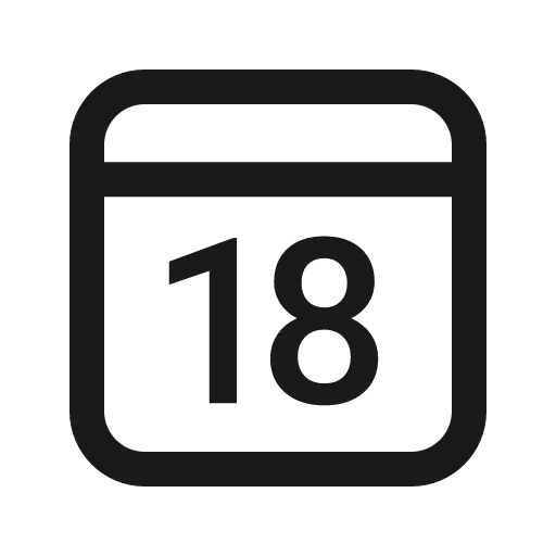 Calendar date 24 regular icon, solid style, from Fluent UI System Icons
