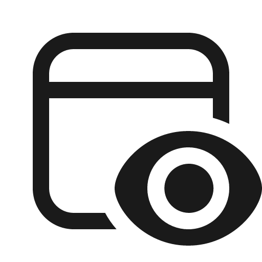 Calendar eye 16 regular icon, solid style, from Fluent UI System Icons