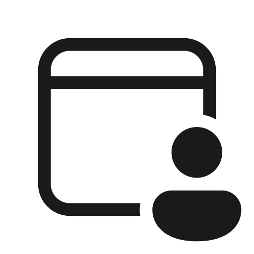 Calendar person 20 regular icon, solid style, from Fluent UI System Icons