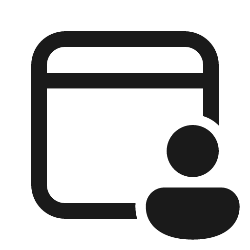 Calendar person 24 regular icon, solid style, from Fluent UI System Icons