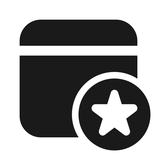 Calendar star 24 filled icon, filled style, from Fluent UI System Icons