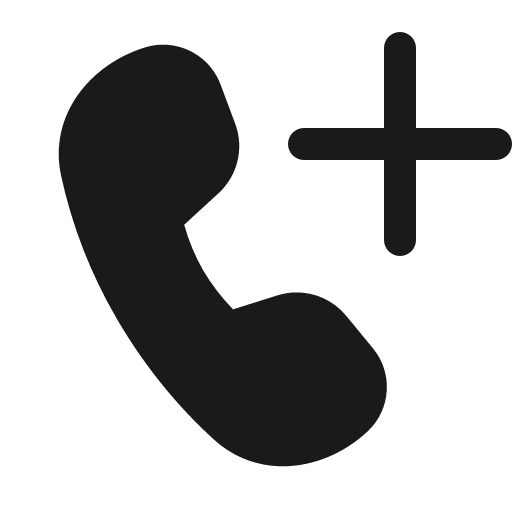 Call add 16 filled icon, filled style, from Fluent UI System Icons