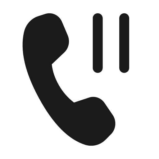 Call pause 24 filled icon, filled style, from Fluent UI System Icons
