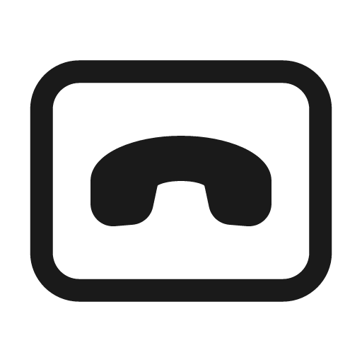Call rectangle landscape 24 regular icon, solid style, from Fluent UI System Icons