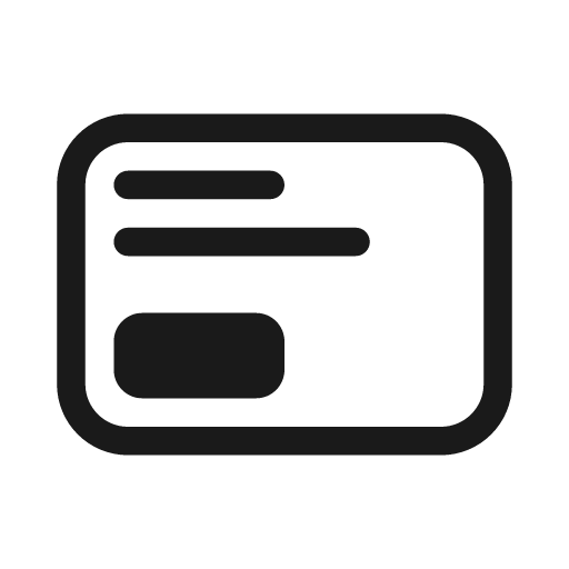 Card ui 20 regular icon, solid style, from Fluent UI System Icons
