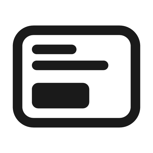 Card ui 24 regular icon, solid style, from Fluent UI System Icons