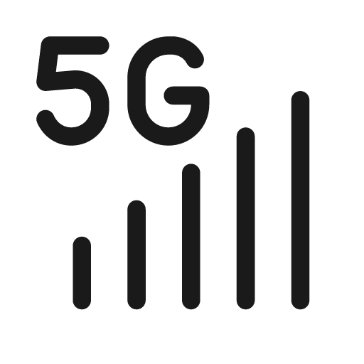 Cellular 5g 20 regular icon, solid style, from Fluent UI System Icons