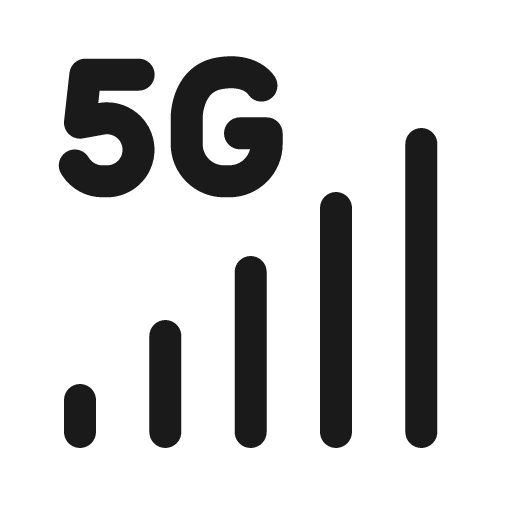 Cellular 5g 24 regular icon, solid style, from Fluent UI System Icons