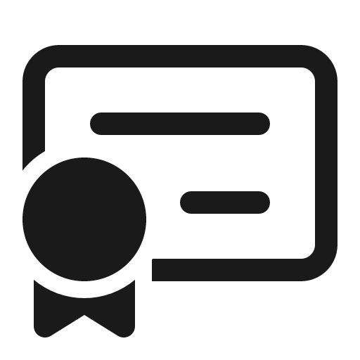 Certificate 32 regular icon, solid style, from Fluent UI System Icons