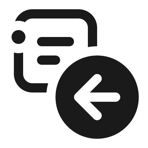 Channel arrow left 16 regular icon, solid style, from Fluent UI System Icons