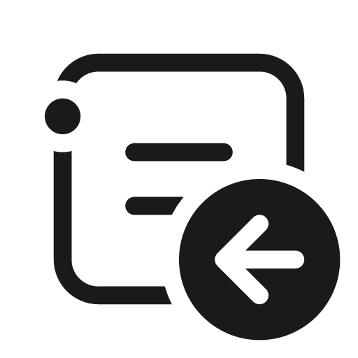 Channel arrow left 20 regular icon, solid style, from Fluent UI System Icons