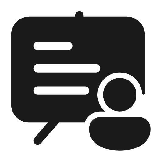 Chart person 28 filled icon, filled style, from Fluent UI System Icons