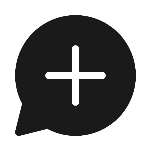 Chat add 20 filled icon, filled style, from Fluent UI System Icons