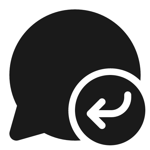 Chat arrow back down 32 filled icon, filled style, from Fluent UI System Icons