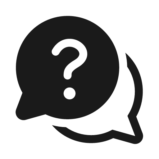 Chat bubbles question 20 filled icon, filled style, from Fluent UI System Icons