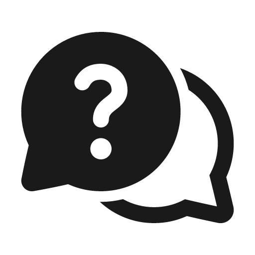 Chat bubbles question 24 filled icon, filled style, from Fluent UI System Icons