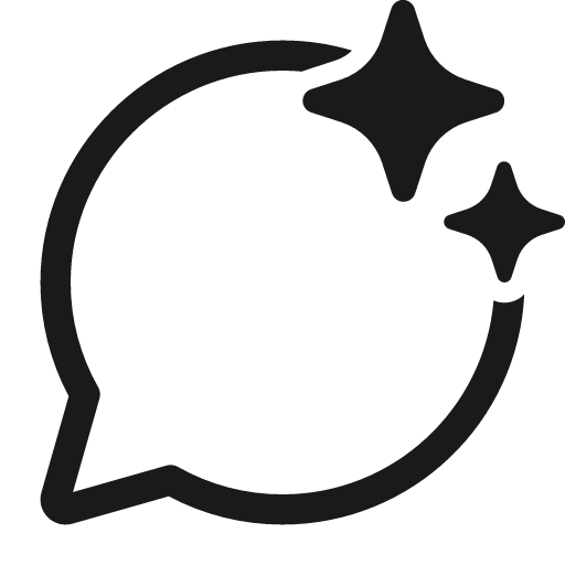 Chat sparkle 28 regular icon, solid style, from Fluent UI System Icons