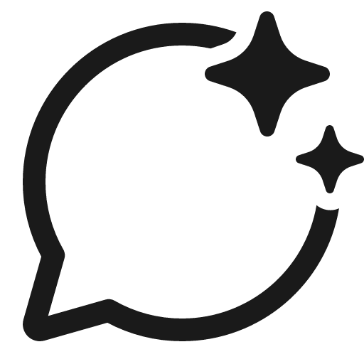 Chat sparkle 32 regular icon, solid style, from Fluent UI System Icons