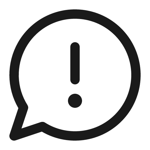 Chat warning 16 regular icon, solid style, from Fluent UI System Icons