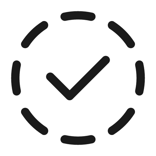 Checkmark circle hint 28 regular icon, solid style, from Fluent UI System Icons