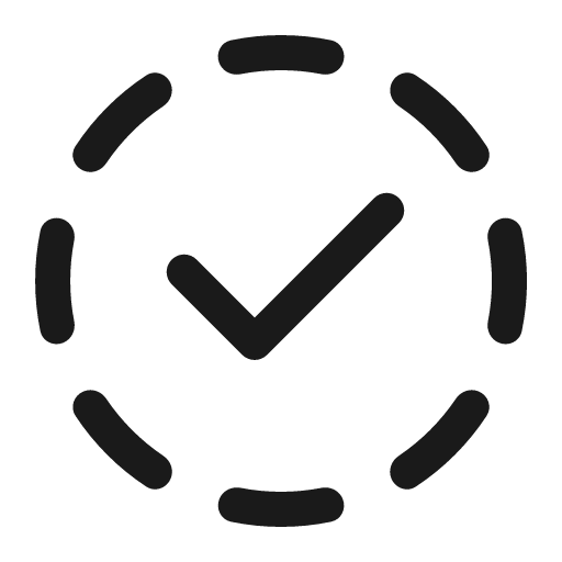 Checkmark circle hint 32 regular icon, solid style, from Fluent UI System Icons