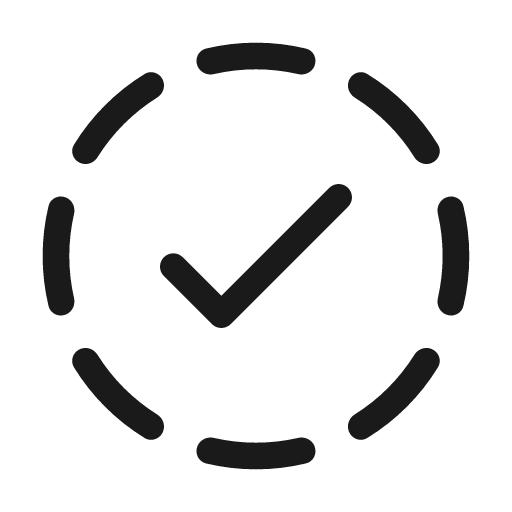 Checkmark circle hint 48 regular icon, solid style, from Fluent UI System Icons