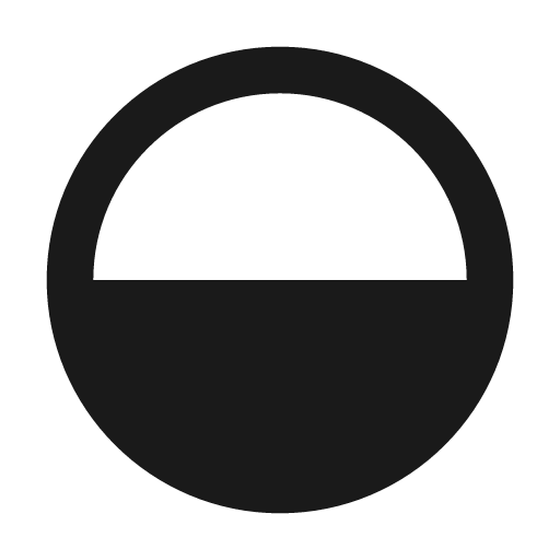 Circle half fill 24 filled icon, filled style, from Fluent UI System Icons