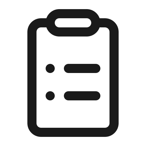 Clipboard bullet list ltr 16 regular icon, solid style, from Fluent UI System Icons