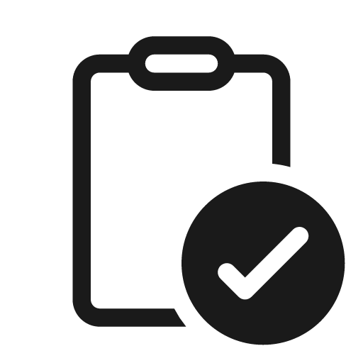 Clipboard checkmark 20 regular icon, solid style, from Fluent UI System Icons
