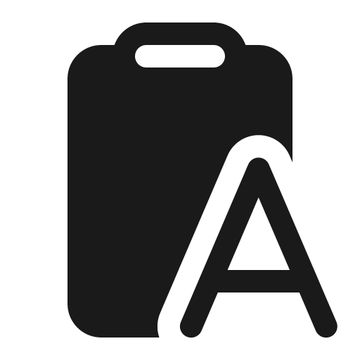 Clipboard letter 16 filled icon, filled style, from Fluent UI System Icons