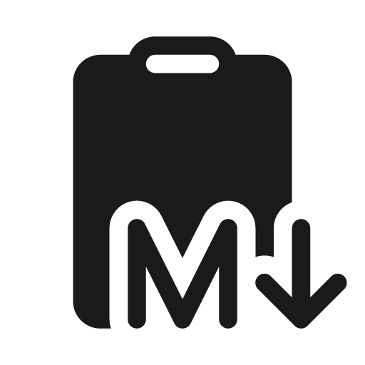 Clipboard markdown 20 filled icon, filled style, from Fluent UI System Icons