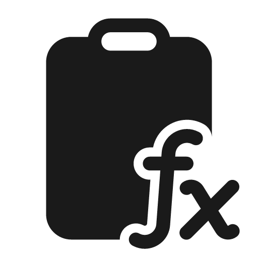 Clipboard math formula 28 filled icon, filled style, from Fluent UI System Icons