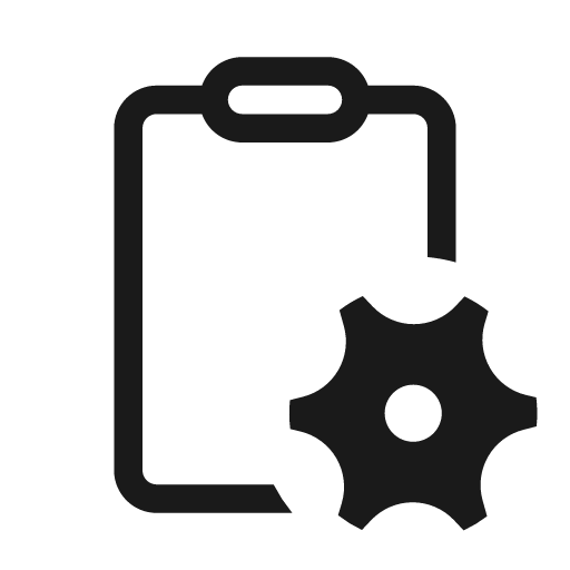 Clipboard settings 20 regular icon, solid style, from Fluent UI System Icons