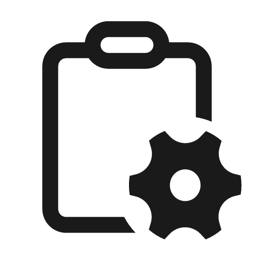 Clipboard settings 24 regular icon, solid style, from Fluent UI System Icons