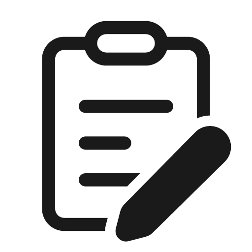 Clipboard text edit 48 regular icon, solid style, from Fluent UI System Icons