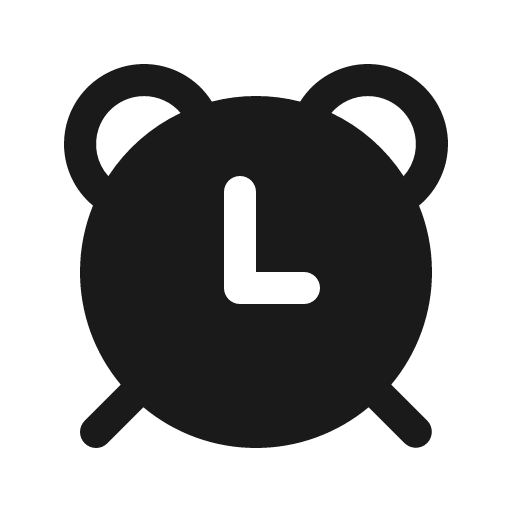 Clock alarm 16 filled icon, filled style, from Fluent UI System Icons